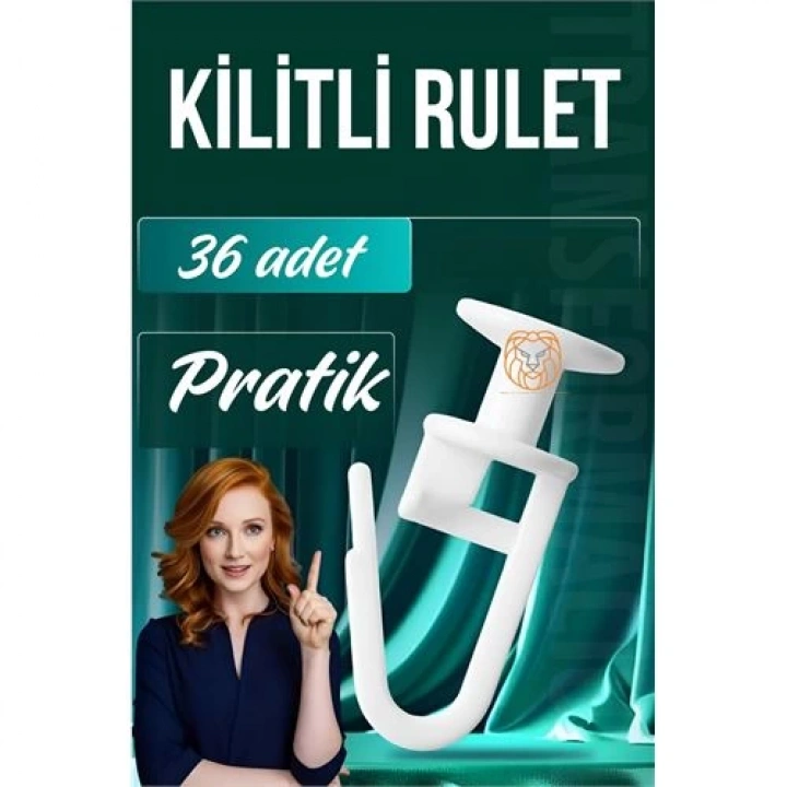 BFS Kilitli Perde Düğmesi Perde Ruleti Perde Düğmesi 36 Adet