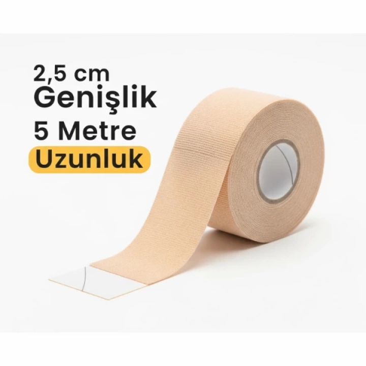 BFS Kinezyo Ağrı Bandı 2.5 cm X 5 m Ten Rengi