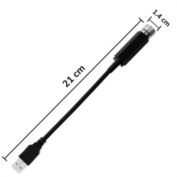 BFS  Kırmızı Ayak Altı Tavan Led Araç içi Aydınlatma Oto Araba İç Disko Ayarlanır USB Lamba Işık
