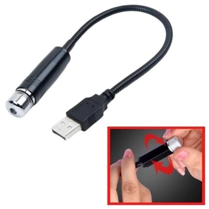 BFS  Kırmızı Ayak Altı Tavan Led Araç içi Aydınlatma Oto Araba İç Disko Ayarlanır USB Lamba Işık