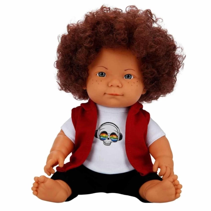 BFS   Kıvırcık Saçlı Curly Bebek 35 cm