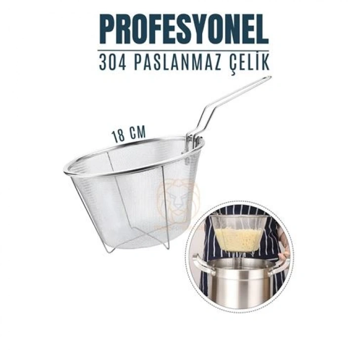 BFS Kızartma Süzgeci Patates Kızartma Filtresi 304 Paslanmaz Çelik Mink Design