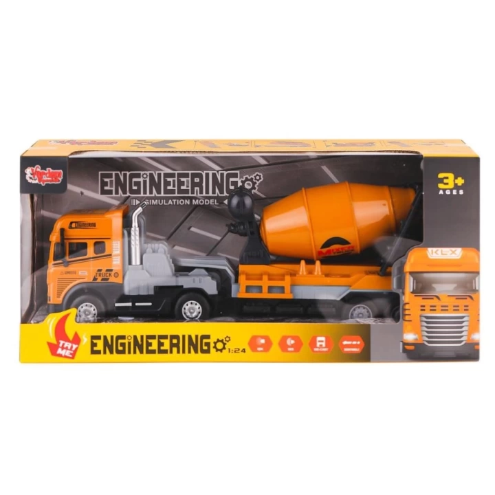 BFS   KLX800-241-42-43-44 Işıklı Müzikli İnşaat Tırı 1:24 -Vardem Oyuncak