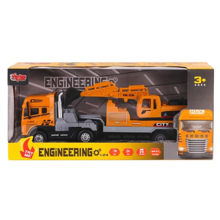 BFS   KLX800-241-42-43-44 Işıklı Müzikli İnşaat Tırı 1:24 -Vardem Oyuncak