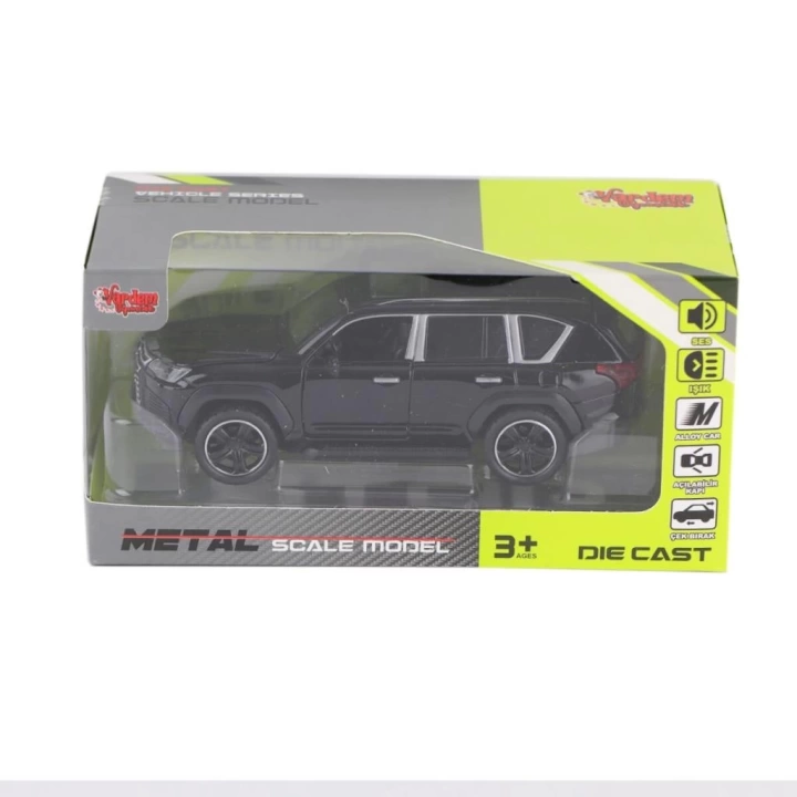 BFS  KM-3261B-Vardem Kutulu Çek Bırak 1:32 Işıklı Ve Sesli Metal Jeep