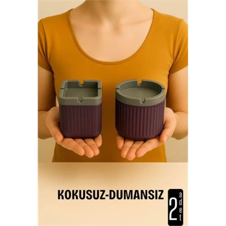 BFS Kokusuz Dumansız Küllük - 2 li Küllük Seti Kafe Küllüğü Restoran Küllüğü Masaüstü Küllük