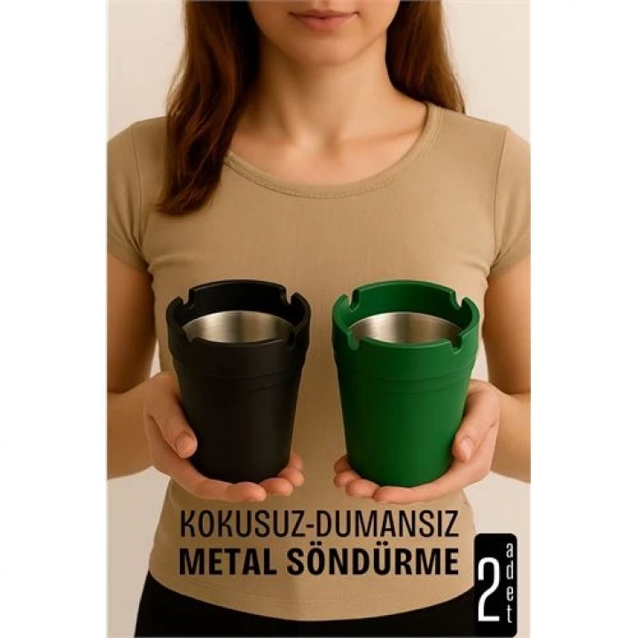 BFS Kokusuz Dumansız Küllük - 2 li Küllük Seti Kafe Küllüğü Restoran Küllüğü Masaüstü Küllük