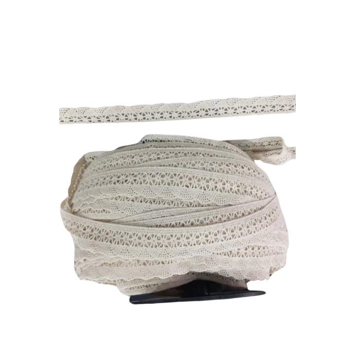 BFS Kopanaki Dantel en 4 cm Şeritli Krem 5 Metre