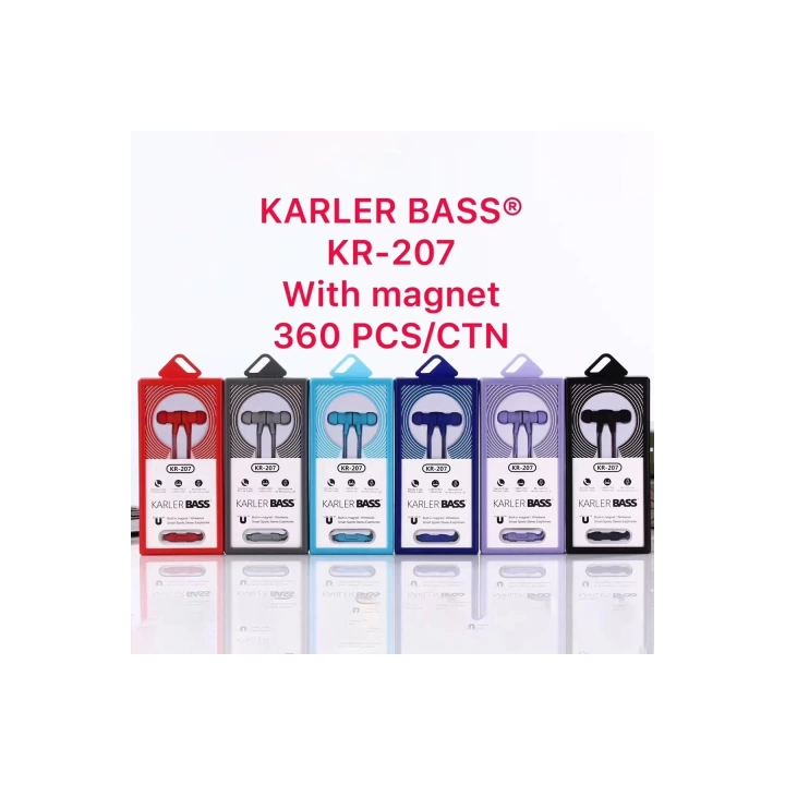BFS KR-207 Mıknatıslı Kablolu Kulaklık - Kırmızı