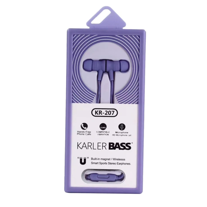 BFS  KR-207 Mıknatıslı Kablolu Kulaklık - Mor