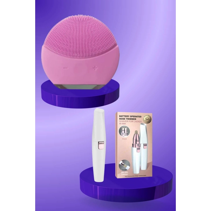 BFS Kulak Burun ve Yüz Epilasyon Aleti ve Yüz Masaj Aleti İkili Cilt Bakım Seti