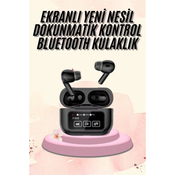 BFS Kulak İçi Bluetooth Kulaklık Ekranlı Müzik Dinleme Çağrı Cevaplama Siyah