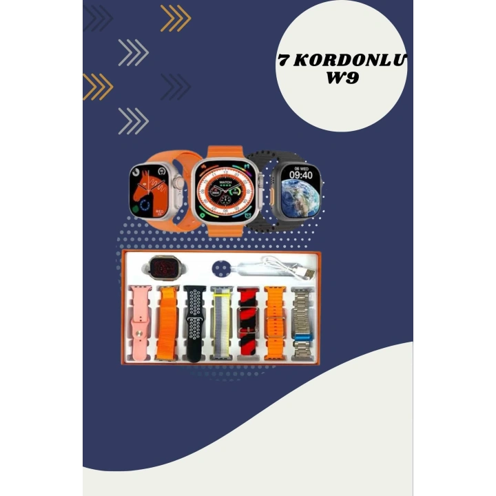 BFS Kulak Üstü P9 Kablosuz Bluetooth Kulaklık ve 7 Kordonlu Akıllı Saat