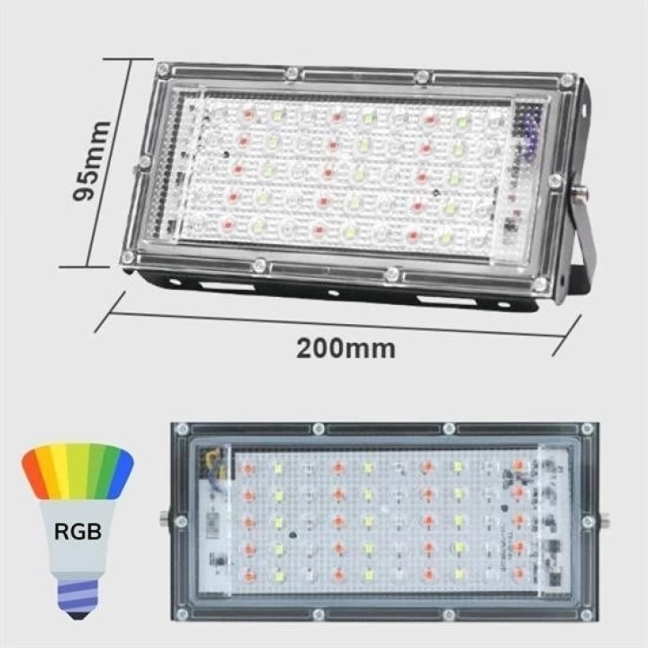 BFS  Kumandalı Led Işık Dış Cephe AydınlatmasıÇok Renkli RGBLed Panel Işık PartiLed Aydınlatma