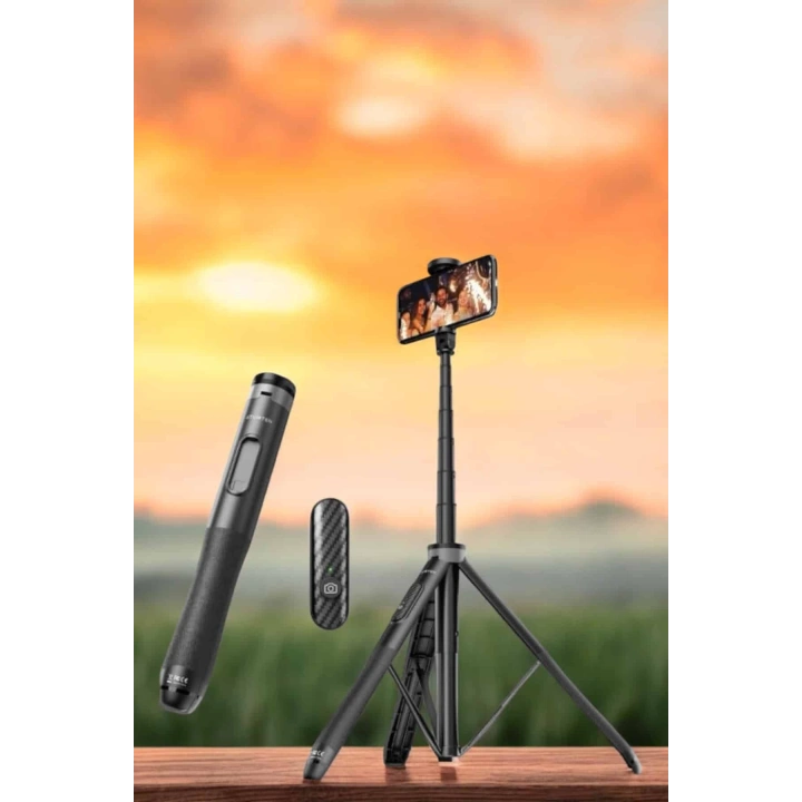 BFS Kumandalı Tripod Telefon Tutucu Selfie Çubuğu 360 Derece Dönebilen