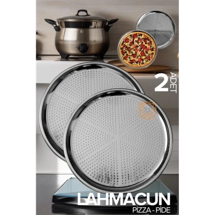 BFS Lahmacun Pizza Pide Pişirme Tepsisi 2 li SET
