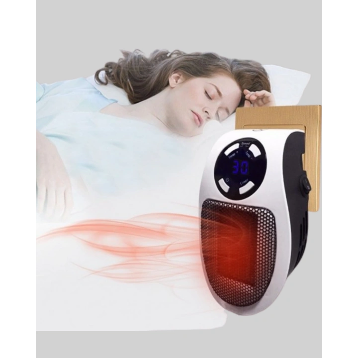BFS LED Ekranlı Ayarlanabilir Sıcaklık Mini Priz Isıtıcı Sessiz