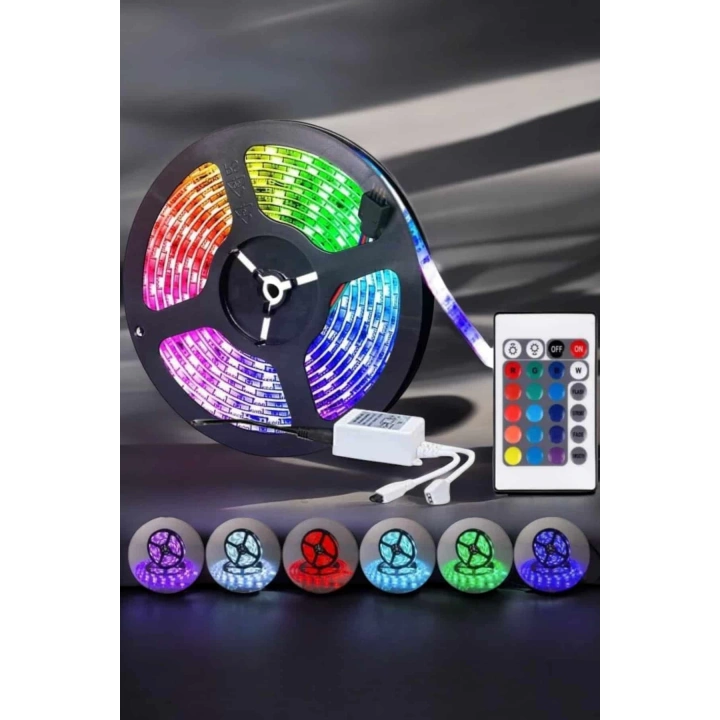 BFS Led Işık 5 Metre Şerit Led RGB Işıklı