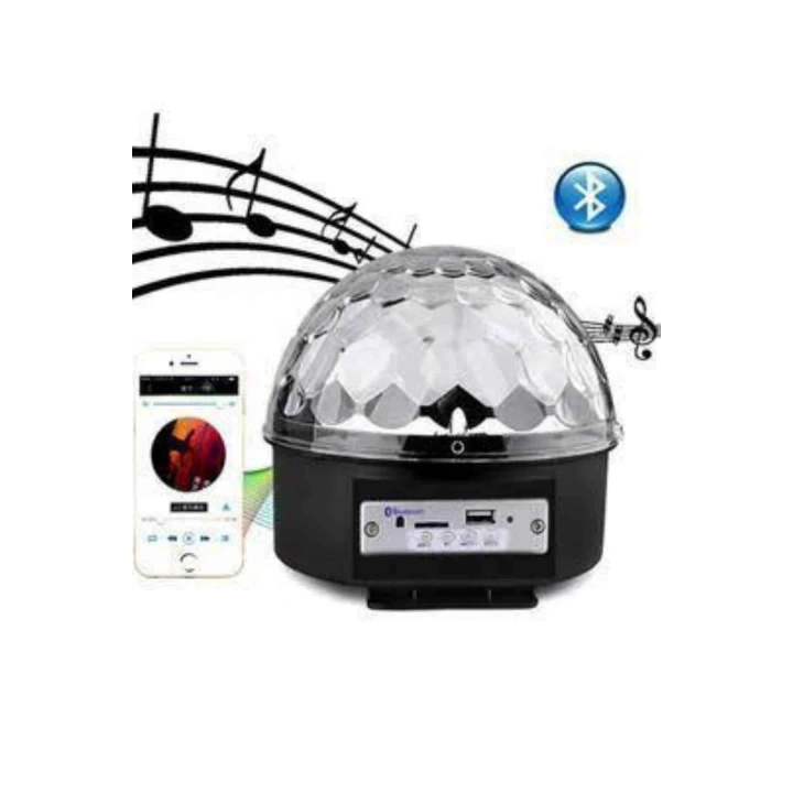 BFS Led Işık Disko Topu Bluetooth Hoparlörlü USB Müzik Çalar Kumandalı