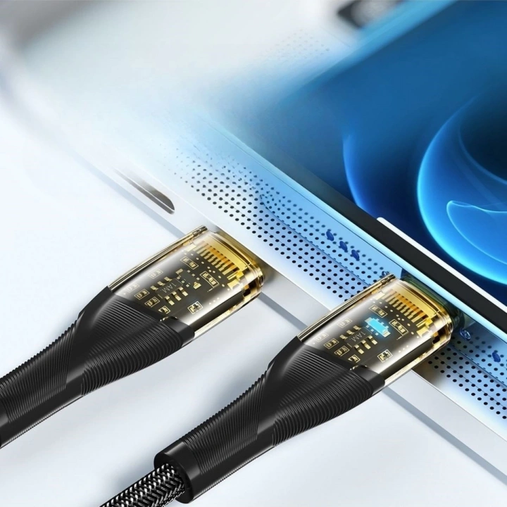 BFS  Led Işık Uçlu Sağlam İp Kablolu USB to Lightning Hızlı Şarj Kablosu