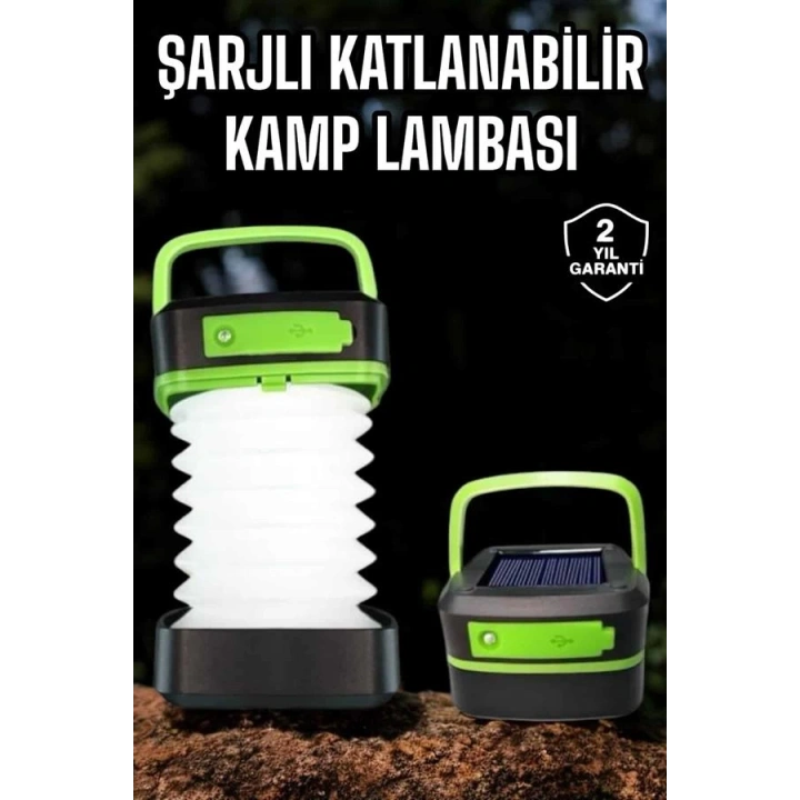 BFS Led Lamba Kamp Lambası Hafif Taşınabilir Şarj Süreli Akordeon El Fenerli