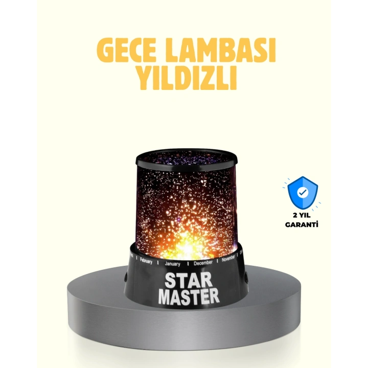 BFS LED Renk Değiştiren Yıldız Projektör Galaxy Efektli Gece Lambası