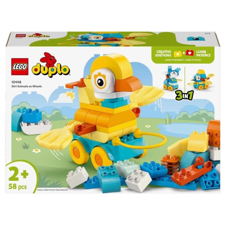 BFS  LEGO DUPLO Kasabası 3’ü 1 Arada Tekerlekli Hayvanlar 10448