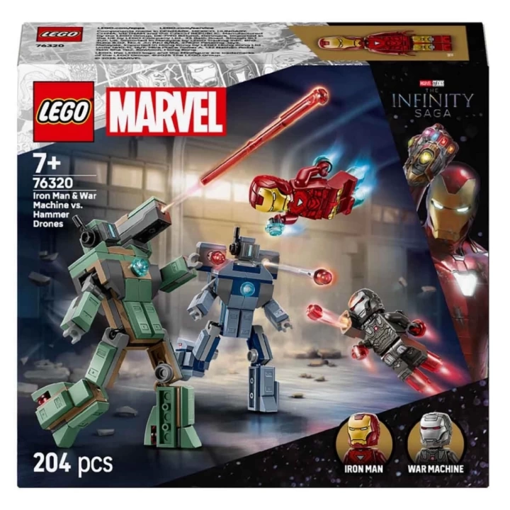 BFS  LEGO Marvel Iron Man ve War Machine, Hammer İnsansız Hava Araçlarına Karşı 76320