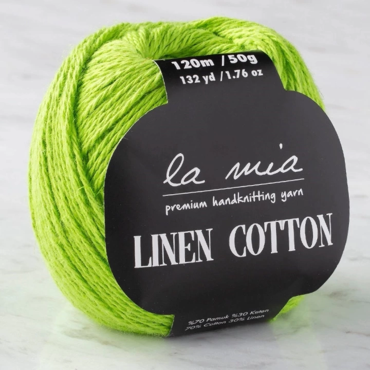 BFS  Linen Cotton Açık Yeşil El Örgü İpi - L186 - 33866