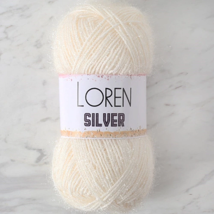 BFS LOREN SILVER BEYAZ EL ÖRGÜ İPİ - RS0064 - 34070