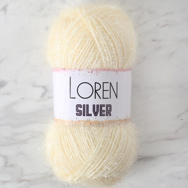 BFS LOREN SILVER KREM EL ÖRGÜ İPİ - RS0065 - 34071