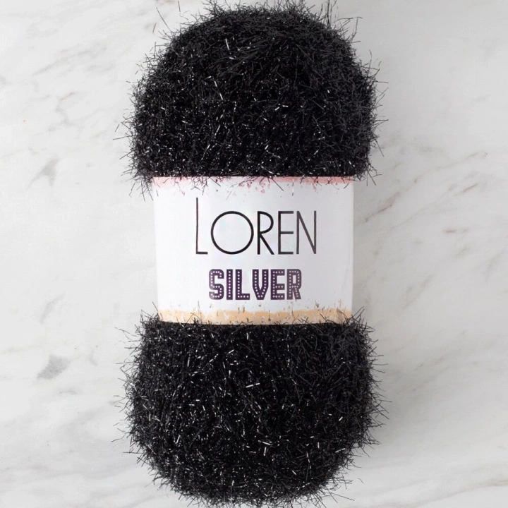 BFS LOREN SILVER SİYAH EL ÖRGÜ İPİ - RS1001 - 34093