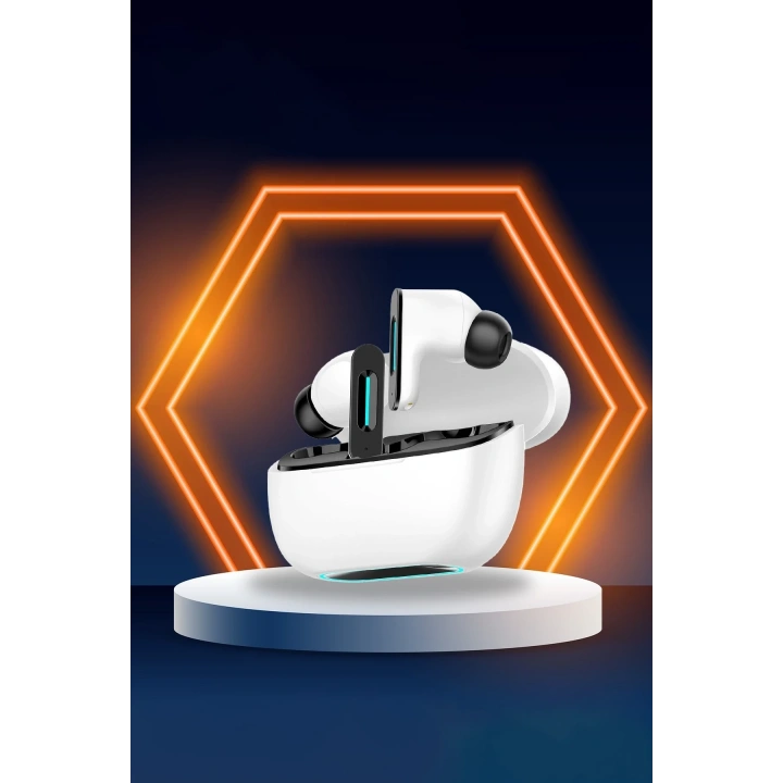BFS  LS-518 Aktif Gürültü Engelleyici Özellikli TWS Airpods Kulaklık - Beyaz-Siyah