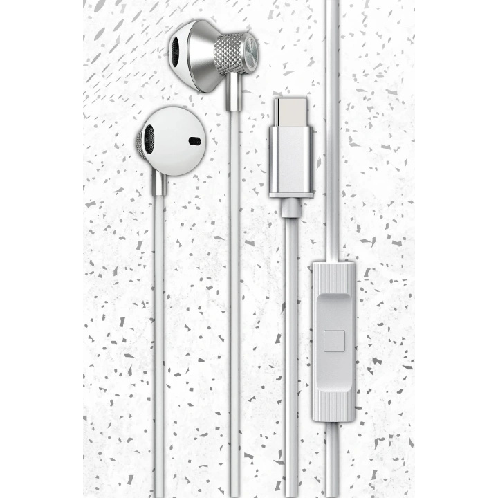 BFS LS-730 1.2M iPhone 15 Serisi ile Uyumlu Type-C Kablolu Kulaklık - Siyah