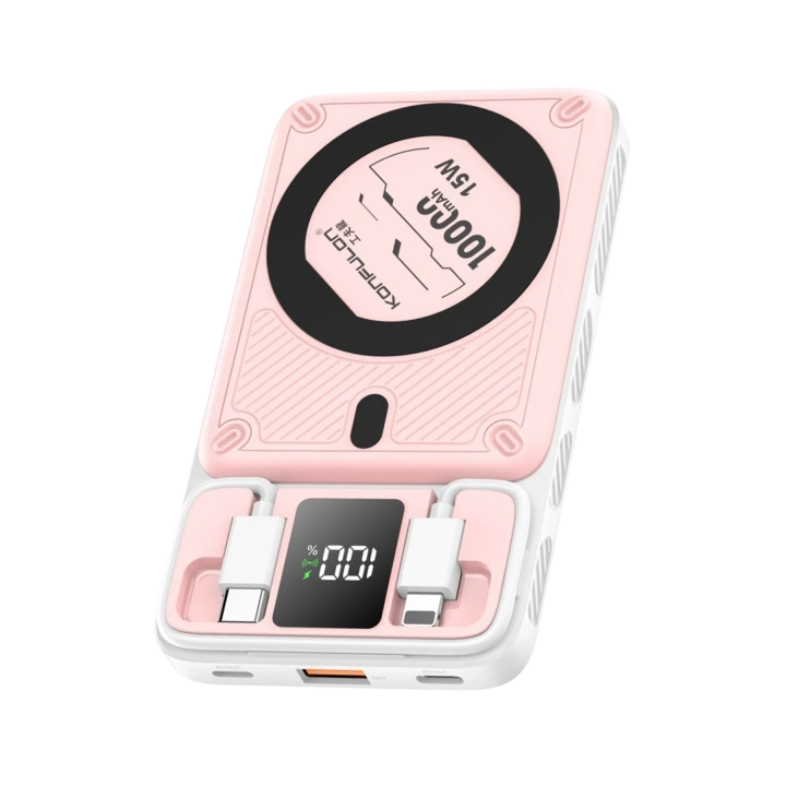 BFS  M25W 10.000 mAh 20W PD Magsafe Powerbank - Pembe