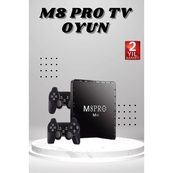 BFS M8 PRO Mini 2.4G 10K ultra HD 64 GB TV BOX Android TV GAME BOX  2 Adet Oyun Konsolu