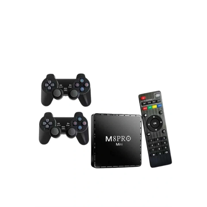 BFS M8 PRO Mini 2.4G 10K ultra HD 64 GB TV BOX Android TV GAME BOX  2 Adet Oyun Konsolu