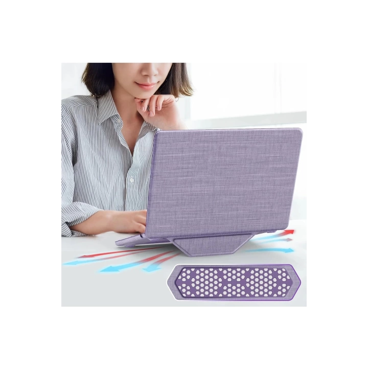 BFS Macbook Air 15 2023 Macbook Kumaş Kapak - Mor