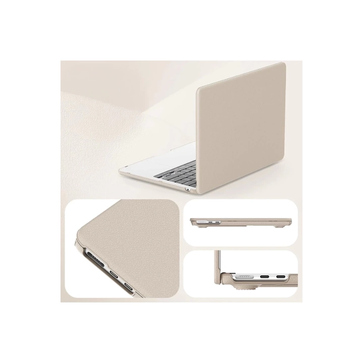 BFS Macbook Air 15 2024 Macbook Deri Kapak - Gold