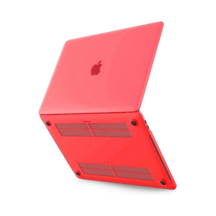 BFS Macbook Pro 13 2021 Macbook Buzlu Kapak - Kırmızı