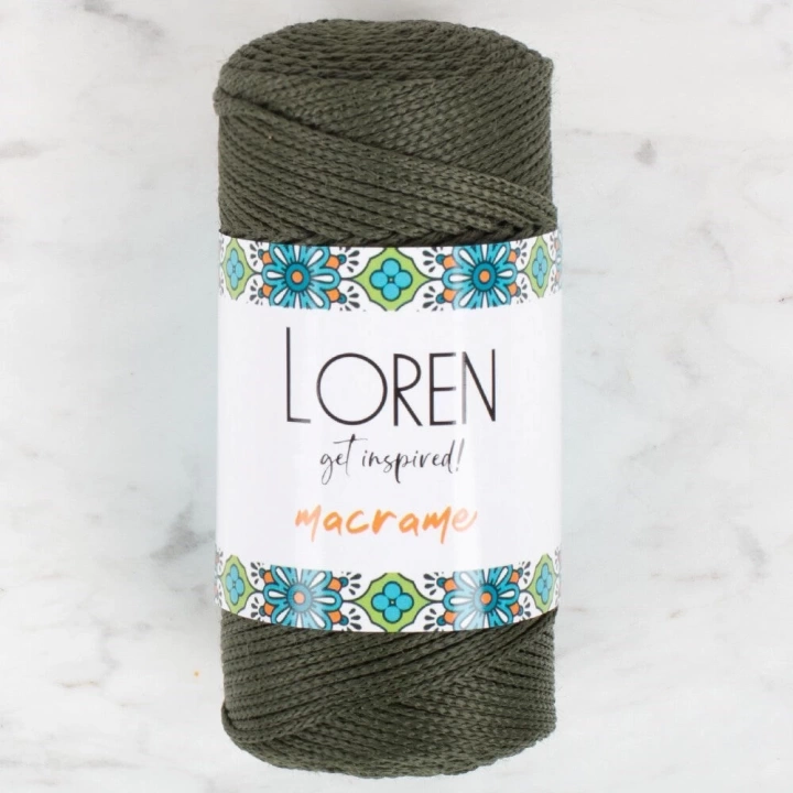 BFS  Macrame Asker Yeşili El Örgü İpi - RM 0195 - 34337