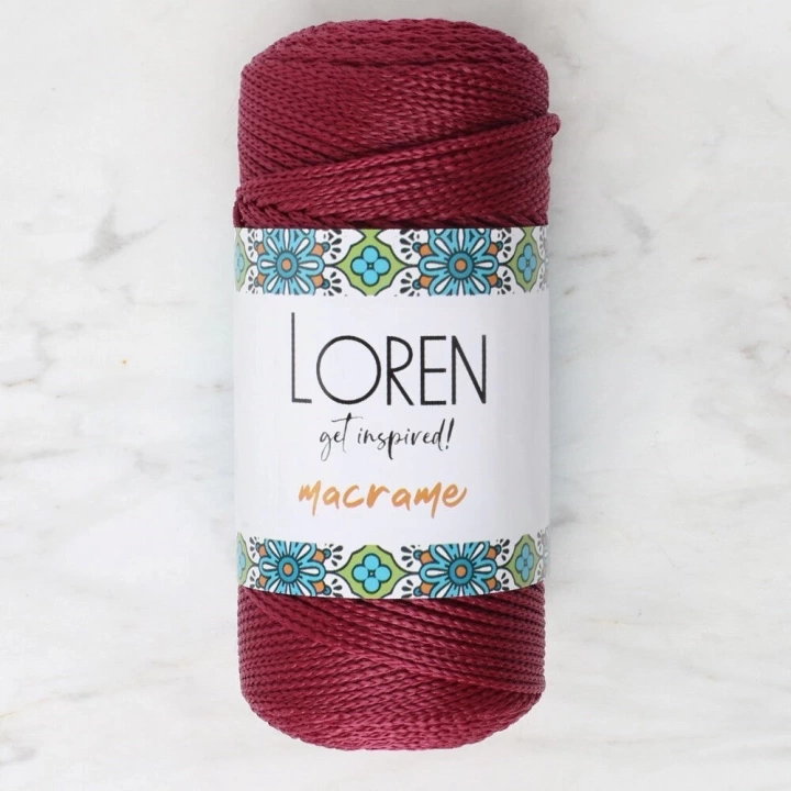 BFS  Macrame Bordo El Örgü İpi - RM 0113 - 34344