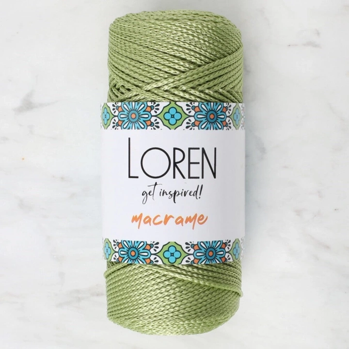 BFS  Macrame Fıstık Yeşil El Örgü İpi - RM 0176 - 34355