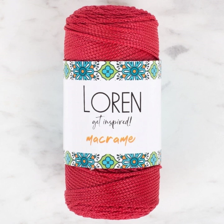 BFS  Macrame Koyu Kırmızı El Örgü İpi - RM 0105 - 34345