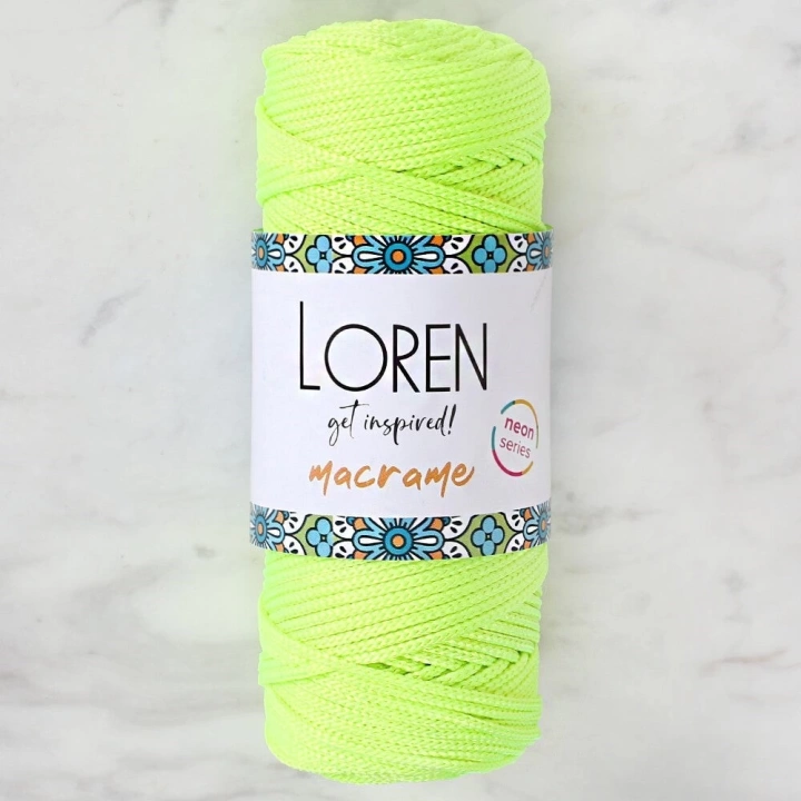 BFS  Macrame Neon Sarı El Örgü İpi - L114