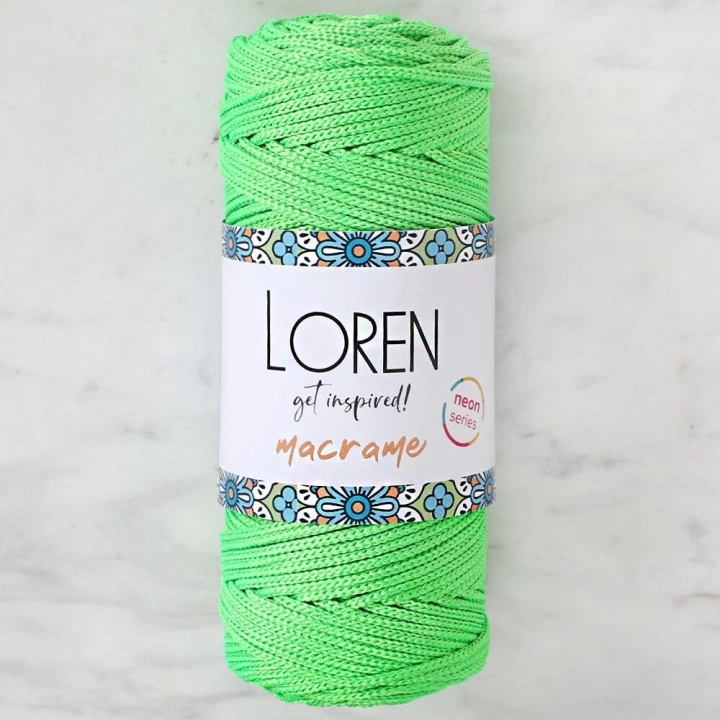 BFS  Macrame Neon Yeşil El Örgü İpi - L115