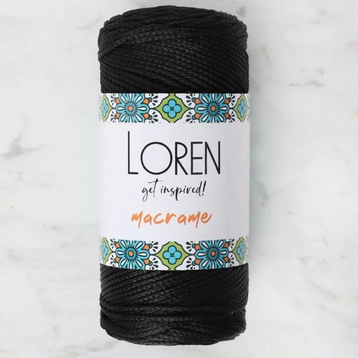 BFS  Macrame Siyah El Örgü İpi - RM 001 - 34323