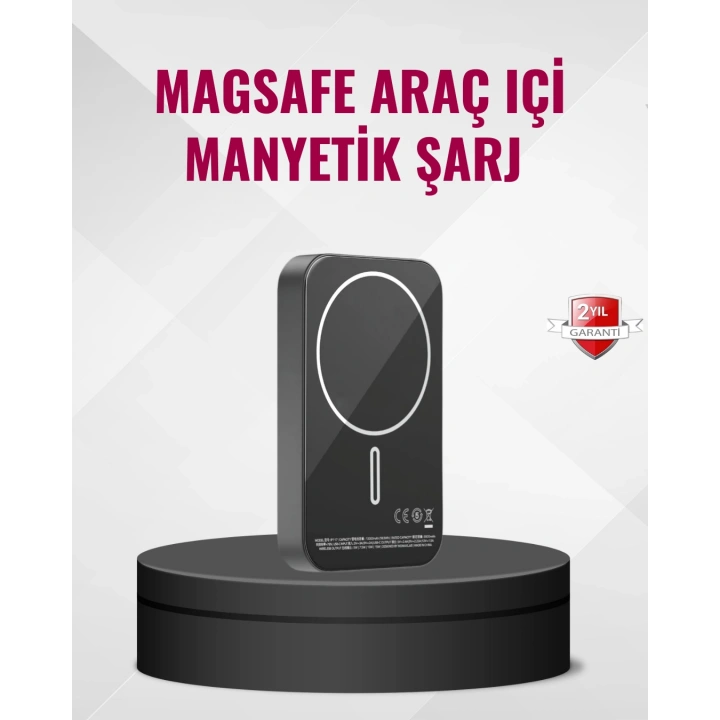 BFS MagSafe Araç Telefon Tutucu 15W Hızlı Şarj Type-C Girişli