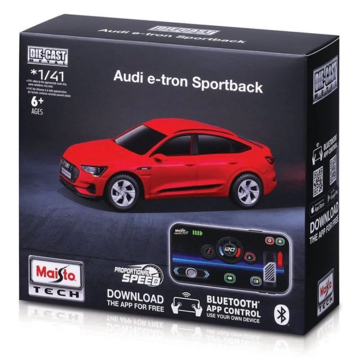 BFS  Maisto 1:41 APP Control Kumandalı Metal Araba - Audi e-tron Sport
