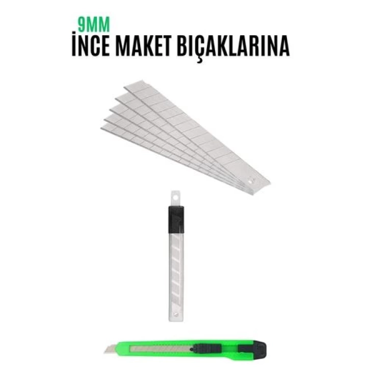 BFS  Maket Bıçak Yedeği 10 Adet 9 mm Küçük Boy için